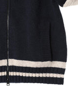 Nyp Varsity Zip Thru Knit-Aries-Forget-me-nots Online Store