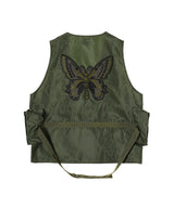 Radio Vest - Python Jacquard Sateen-NEEDLES-Forget-me-nots Online Store