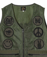 Radio Vest - Python Jacquard Sateen-NEEDLES-Forget-me-nots Online Store