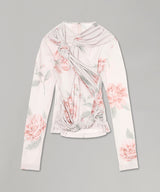 Knotted Jersey Top-rokh-Forget-me-nots Online Store