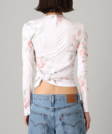 Knotted Jersey Top-rokh-Forget-me-nots Online Store
