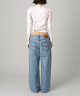 Knotted Jersey Top-rokh-Forget-me-nots Online Store