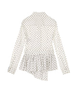 Buttoned Peplum Shirts-rokh-Forget-me-nots Online Store