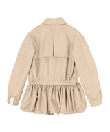 Puff Skirt Buttoned Double Jacket-rokh-Forget-me-nots Online Store