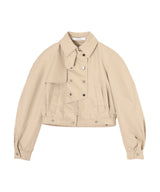 Puff Skirt Buttoned Double Jacket-rokh-Forget-me-nots Online Store