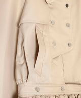 Puff Skirt Buttoned Double Jacket-rokh-Forget-me-nots Online Store