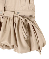 Puff Skirt Buttoned Double Jacket-rokh-Forget-me-nots Online Store