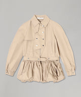 Puff Skirt Buttoned Double Jacket-rokh-Forget-me-nots Online Store