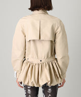 Puff Skirt Buttoned Double Jacket-rokh-Forget-me-nots Online Store