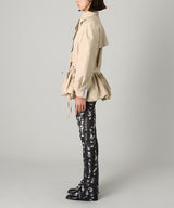 Puff Skirt Buttoned Double Jacket-rokh-Forget-me-nots Online Store