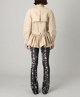 Puff Skirt Buttoned Double Jacket-rokh-Forget-me-nots Online Store