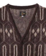 Mohair Cardigan - Geometric-Needles-Forget-me-nots Online Store