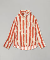 Hooded Button Up Shirt-AVAVAV-Forget-me-nots Online Store