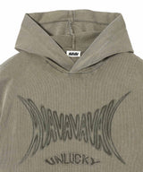 Printed Hooded T-Shirt Brown-AVAVAV-Forget-me-nots Online Store