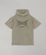 Printed Hooded T-Shirt Brown-AVAVAV-Forget-me-nots Online Store