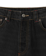 Pleated Jeans Black-AVAVAV-Forget-me-nots Online Store