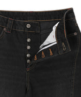 Pleated Jeans Black-AVAVAV-Forget-me-nots Online Store