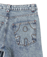 Pleated Jeans Blue-AVAVAV-Forget-me-nots Online Store