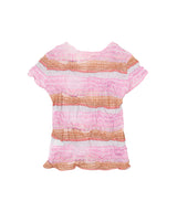 Surf Printed & Smocked T-Shirt-PONDER.ER-Forget-me-nots Online Store