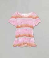 Surf Printed & Smocked T-Shirt-PONDER.ER-Forget-me-nots Online Store