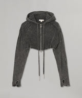 Mold Cropped Hoodie-PONDER.ER-Forget-me-nots Online Store
