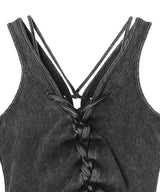 Wring Gathered Vest-PONDER.ER-Forget-me-nots Online Store