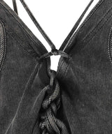 Wring Gathered Vest-PONDER.ER-Forget-me-nots Online Store