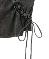 Wring Gathered Vest-PONDER.ER-Forget-me-nots Online Store