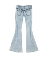 Runner Denim Trousers-PONDER.ER-Forget-me-nots Online Store