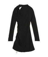 Lever Gathered Dress-PONDER.ER-Forget-me-nots Online Store