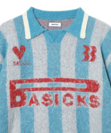 2Way Football Stripe Knit-BASICKS-Forget-me-nots Online Store