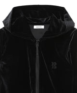 Micro Bra Velour Hoodie-BASICKS-Forget-me-nots Online Store