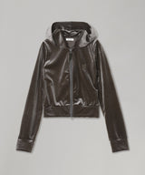 Micro Bra Velour Hoodie-BASICKS-Forget-me-nots Online Store