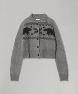 Heart Nordic Short Cardigan-BASICKS-Forget-me-nots Online Store