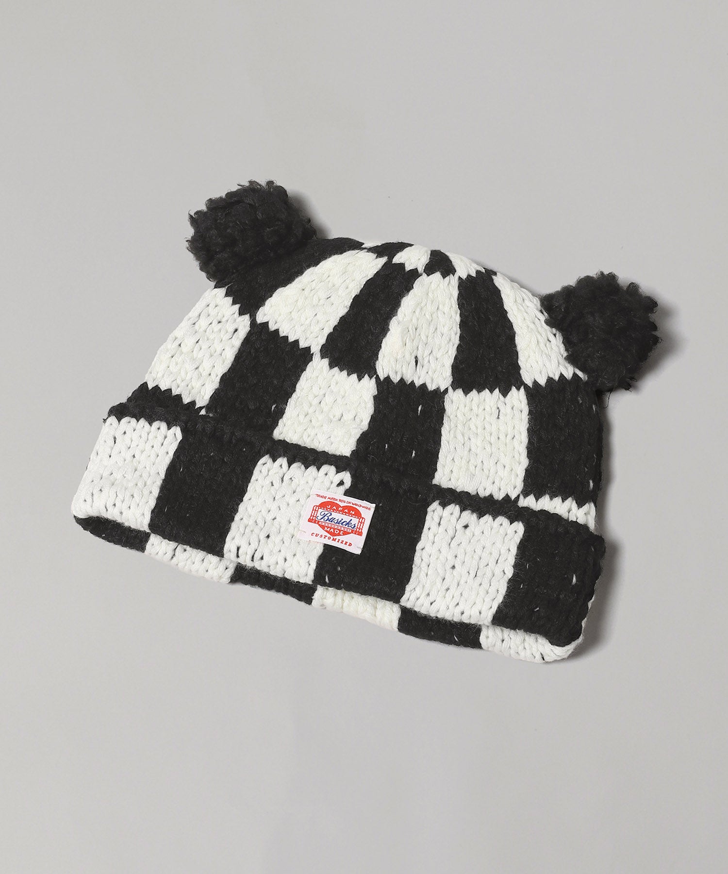 ベイシックス(BASICKS)｜Checkered Flag Bear Beanie｜Forget-me