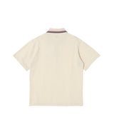 Regular Collar Polo - Cotton Pique-Needles-Forget-me-nots Online Store