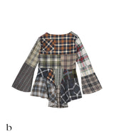 Flannel Shirt -> Cache Coeur Blouse-Needles-Forget-me-nots Online Store
