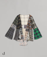Flannel Shirt -> Cache Coeur Blouse-Needles-Forget-me-nots Online Store
