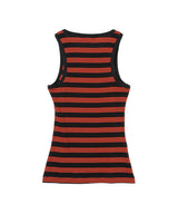 Soft Cotton Rib Striped Tank Top-GANNI-Forget-me-nots Online Store