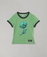 Basic Cotton Jersey Peony Baby Fit T-Shirt-GANNI-Forget-me-nots Online Store