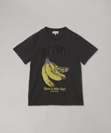 Basic Cotton Jersey Banana Relaxed T-Shirt-GANNI-Forget-me-nots Online Store