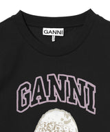 Basic Cotton Jersey Poodle Baby Fit T-Shirt-GANNI-Forget-me-nots Online Store