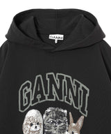 Isoli Oversize Animals Crop Hoodie-GANNI-Forget-me-nots Online Store