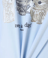 Basic Cotton Jersey Animals Relaxed T-Shirt-GANNI-Forget-me-nots Online Store