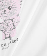 Basic Cotton Jersey Teddy Relaxed T-Shirt-GANNI-Forget-me-nots Online Store