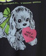 Basic Cotton Jersey Neon Puppy T-Shirt-GANNI-Forget-me-nots Online Store