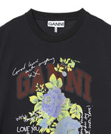 Basic Cotton Jersey Rose T-Shirt-GANNI-Forget-me-nots Online Store