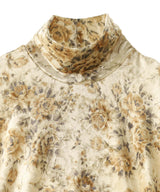 Printed Velour Jersey Turtleneck-GANNI-Forget-me-nots Online Store