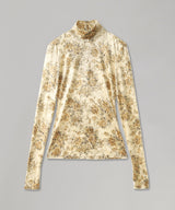 Printed Velour Jersey Turtleneck-GANNI-Forget-me-nots Online Store