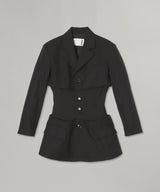 Ribbed Waist Jacket-TOGA-Forget-me-nots Online Store